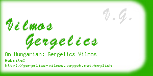 vilmos gergelics business card